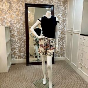 Roberto Cavalli Silk Mini Shorts